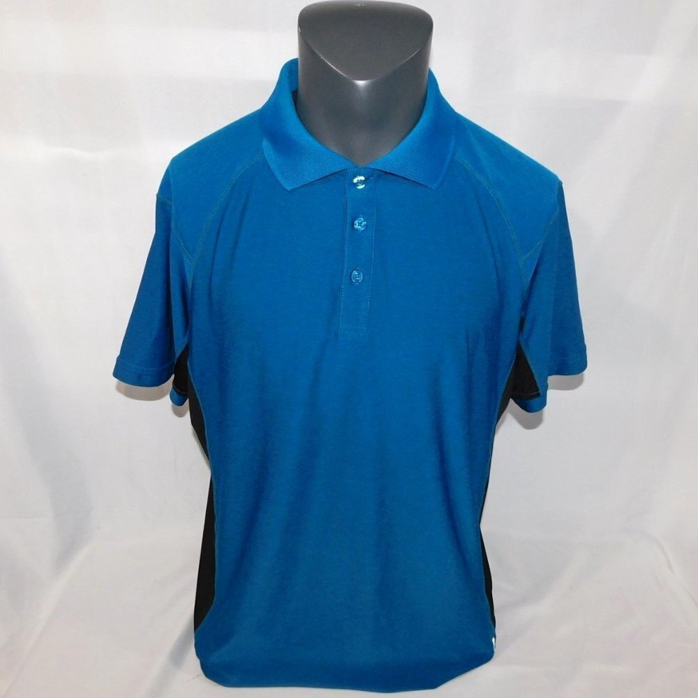 HEAD Performance Activity Blue Golf Polo Shirt Moisture wicking  Mens L